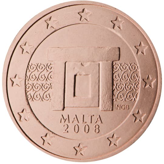 Back of Malta 2 euro cent Back of Malta 2 euro cent