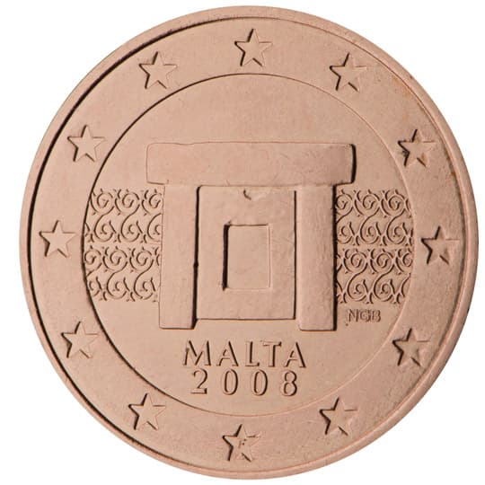 Back of Malta 5 euro cent Back of Malta 5 euro cent