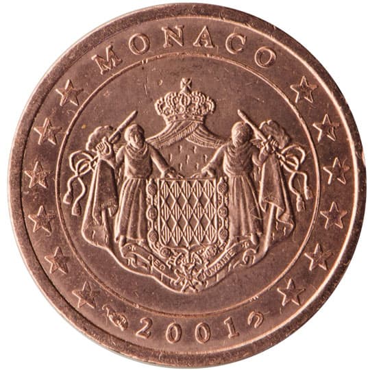Back of Monaco 2 euro cent Back of Monaco 2 euro cent