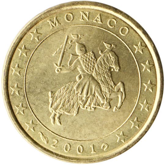 Back of Monaco 10 euro cent Back of Monaco 10 euro cent