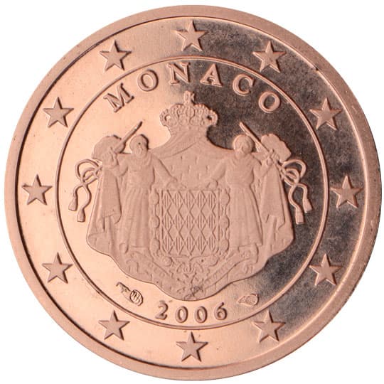 Back of Monaco 2 euro cent Back of Monaco 2 euro cent