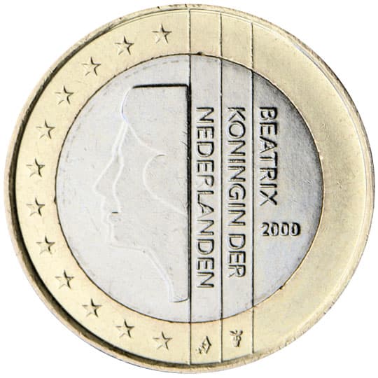 Back of Netherlands 1 euro Back of Netherlands 1 euro