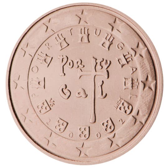 Back of Portugal 2 euro cent Back of Portugal 2 euro cent