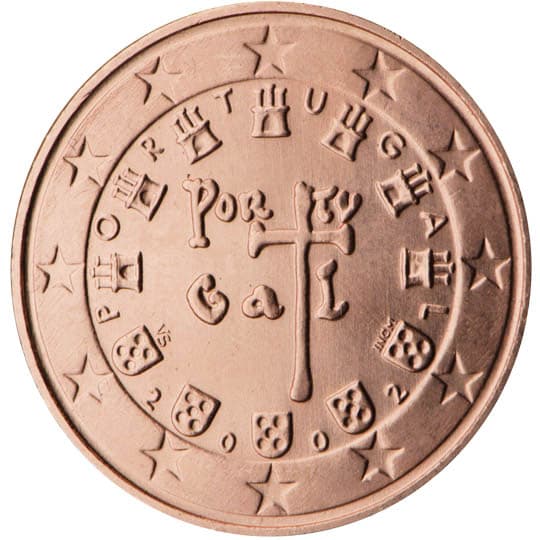Back of Portugal 5 euro cent Back of Portugal 5 euro cent