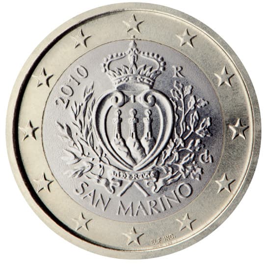 Back of San Marino 1 euro Back of San Marino 1 euro