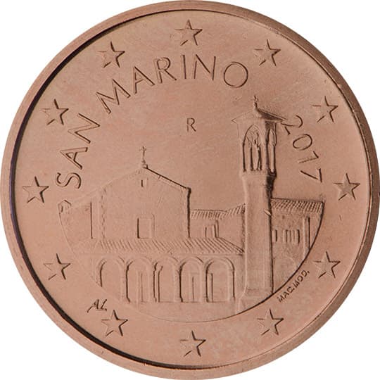 Back of San Marino 5 euro cent Back of San Marino 5 euro cent