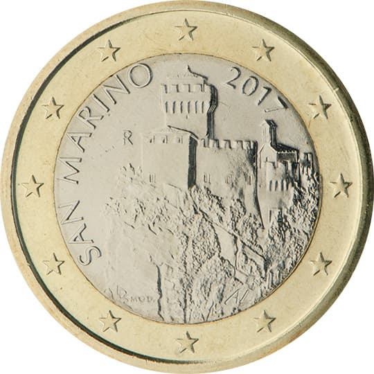 Back of San Marino 1 euro Back of San Marino 1 euro