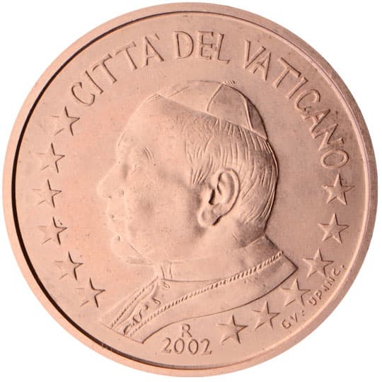 Back of Vatican City 5 euro cent Back of Vatican City 5 euro cent
