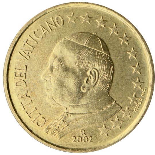 Back of Vatican City 10 euro cent Back of Vatican City 10 euro cent