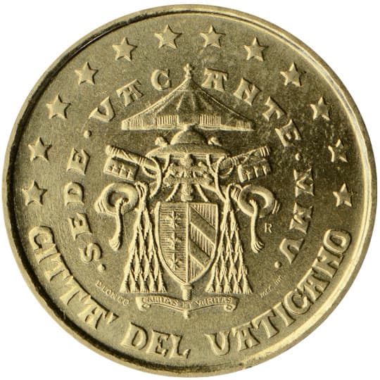 Back of Vatican City 10 euro cent Back of Vatican City 10 euro cent