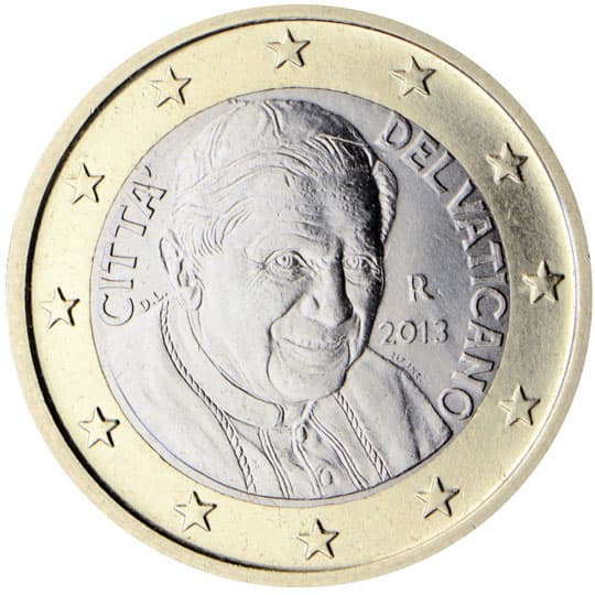 Back of Vatican City 1 euro Back of Vatican City 1 euro