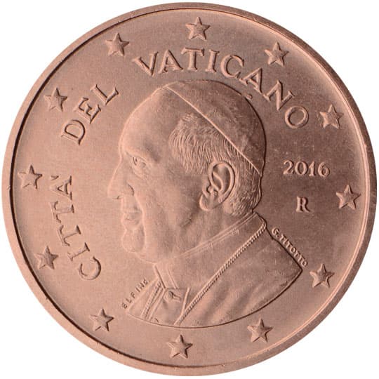 Back of Vatican City 5 euro cent Back of Vatican City 5 euro cent