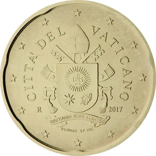 Back of Vatican City 20 euro cent Back of Vatican City 20 euro cent