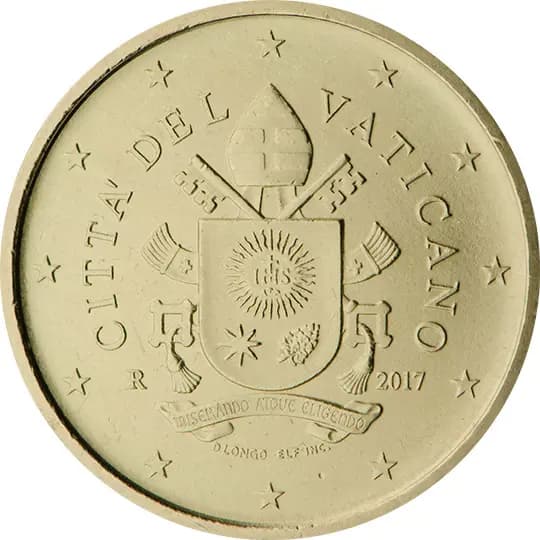 Back of Vatican City 50 euro cent Back of Vatican City 50 euro cent